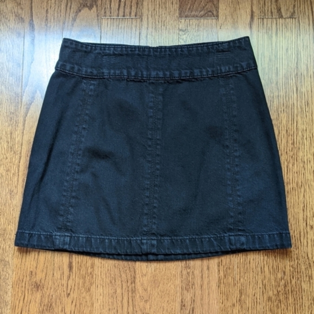 Free People NWOT Black Denim Skirt
